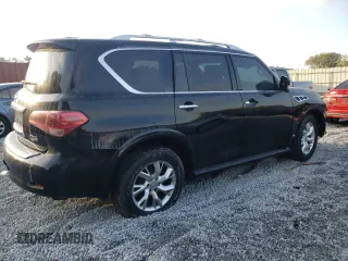 2013 Infiniti QX56 8-passenger with VIN JN8AZ2ND7D9730267, listed as a Copart auction lot 76042814 with 166,620 mi miles and Clean Title. Bid and sale history available at carsss.com. Image 3.