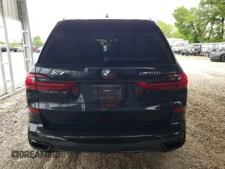 2020 BMW X7 M50i z VIN 5UXCX6C06LLE35455, wystawiony jako Copart lot #54965075 z przebiegiem Nie podano mil oraz Szkoda całkowita • Salvage title. Historia ofert i sprzedaży dostępna na DreamBid. Obrazek 6.