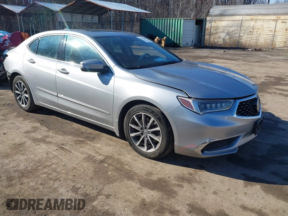 2020 Acura TLX with VIN 19UUB1F38LA000055, listed as a IAAI auction lot 41546988 with 99,036 mi miles. Bid and sale history available at carsss.com. Image 1.