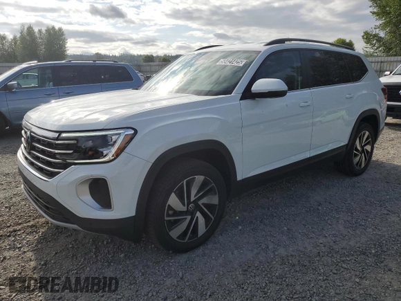 2025 Volkswagen Atlas SE with VIN 1V2WR2CA0SC505701, listed as a Copart auction lot 58421425 with 16,211 mi miles and Clean title. Bid and sale history available at DreamBid. Image 1.