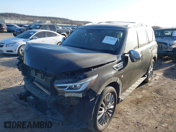 2018 Infiniti QX80 with VIN JN8AZ2NE0J9195724, listed as a IAAI auction lot 41778410 with 137,315 mi miles and . Bid and sale history available at DreamBid. Image 18.