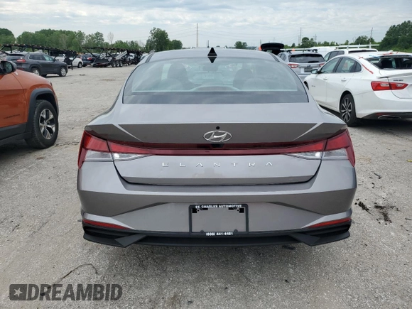 2023 Hyundai Elantra SEL with VIN KMHLS4AG7PU500424, listed as a Copart auction lot 55018164 with 2,642 mi miles and Salvage Title. Bid and sale history available at DreamBid. Image 6.