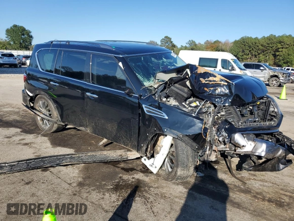 2023 Nissan Armada Platinum with VIN JN8AY2DA2P9403970, listed as a Copart auction lot 80102464 with 36,957 mi miles and Salvage Title. Bid and sale history available at carsss.com. Image 4.