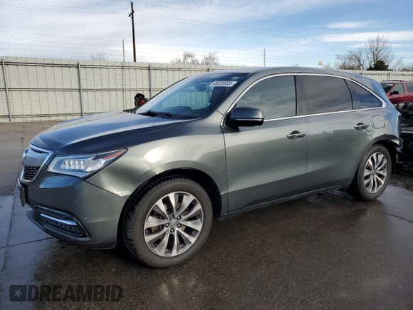 2015 Acura MDX Technology z VIN 5FRYD3H48FB006816, wystawiony jako Copart lot #48035935 z przebiegiem 104 315 mil mil oraz Szkoda całkowita • Salvage title. Historia ofert i sprzedaży dostępna na DreamBid. Obrazek 1.