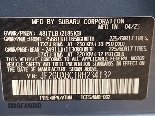 2024 Subaru Crosstrek with VIN JF2GUABC1RH234132, listed as a IAAI auction lot 42604534 with 13,409 mi miles and . Bid and sale history available at DreamBid. Image 9.
