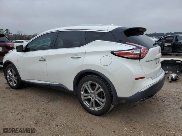 2015 Nissan Murano Platinum with VIN 5N1AZ2MG5FN245770, listed as a Copart auction lot 51258075 with 150,302 mi miles and Salvage Title. Bid and sale history available at carsss.com. Image 2.