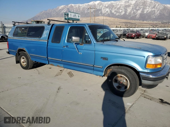 1993 Ford F-150 with VIN 1FTEX15N6PKB47692, listed as a Copart auction lot 43487355 with 129,417 mi miles and Salvage Title. Bid and sale history available at carsss.com. Image 4.