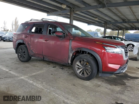 2024 Nissan Pathfinder SL with VIN 5N1DR3CAXRC206771, listed as a Copart auction lot 48818065 with 21,339 mi miles and Salvage title. Bid and sale history available at DreamBid. Image 4.