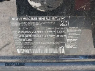 2011 Mercedes-Benz M 350 with VIN 4JGBB8GBXBA660659, listed as a IAAI auction lot 42068488 with 196,771 mi miles and . Bid and sale history available at DreamBid. Image 9.