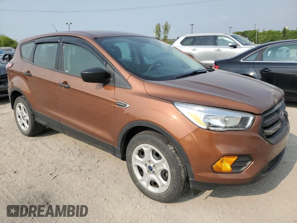 2017 Ford Escape S with VIN 1FMCU0F78HUC46672, listed as a Copart auction lot 59348095 with 96,481 mi miles and Salvage title. Bid and sale history available at DreamBid. Image 4.