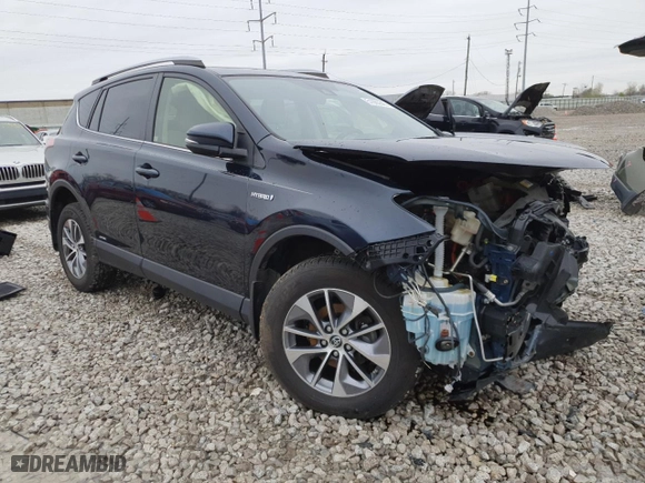 2017 Toyota RAV4 Hybrid XLE with VIN JTMRJREVXHD114105, listed as a Copart auction lot 51665645 with 55,263 mi miles and Salvage Title. Bid and sale history available at carsss.com. Image 4.