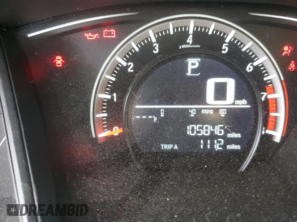 2016 Honda Civic Sedan LX with VIN 19XFC2F5XGE009550, listed as a Copart auction lot 48136285 with 105,846 mi miles and Salvage Title. Bid and sale history available at carsss.com. Image 9.