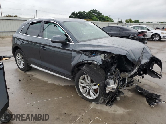 2020 Audi Q5 Premium with VIN WA1ANAFY8L2053198, listed as a Copart auction lot 55269495 with Not provided miles and Salvage title. Bid and sale history available at DreamBid. Image 4.