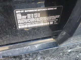 2022 BMW 2 Series 228i xDrive with VIN WBA73AK07N7K51733, listed as a Copart auction lot 44330965 with 34,068 mi miles and Salvage Title. Bid and sale history available at carsss.com. Image 12.