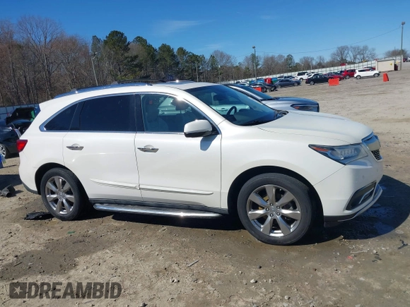 2014 Acura MDX Advance with VIN 5FRYD4H84EB001636, listed as a IAAI auction lot 41644117 with 124,460 mi miles and . Bid and sale history available at carsss.com. Image 14.