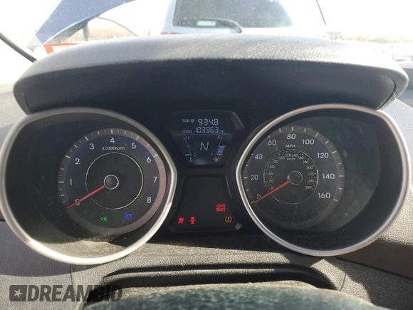 2013 Hyundai Elantra Coupe SE with VIN KMHDH6AE0DU010769, listed as a Copart auction lot 82054844 with 103,963 mi miles and Salvage Title. Bid and sale history available at carsss.com. Image 9.