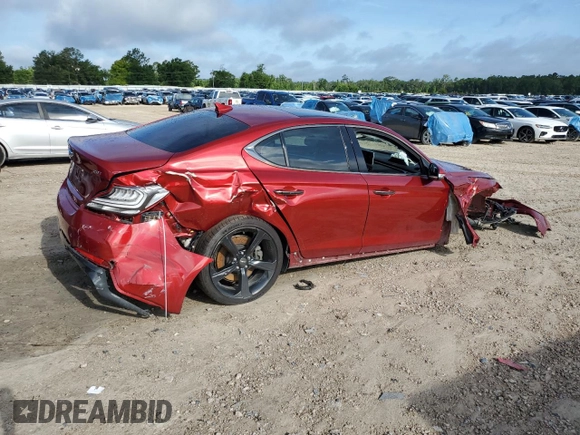 2020 Genesis G70 2.0T with VIN KMTG44LA6LU045375, listed as a Copart auction lot 59291075 with 56,810 mi miles and Non repairable. Bid and sale history available at DreamBid. Image 3.