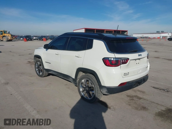 2020 Jeep Compass Limited with VIN 3C4NJDCB7LT159113, listed as a IAAI auction lot 41576805 with 75,921 mi miles and . Bid and sale history available at carsss.com. Image 3.