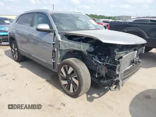 2024 Volkswagen Atlas SE with VIN 1V2HE2CA5RC216070, listed as a IAAI auction lot 42278572 with 23,156 mi miles and . Bid and sale history available at DreamBid. Image 1.