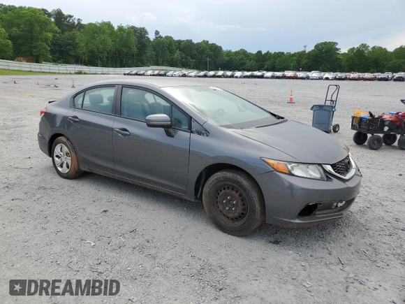 2014 Honda Civic LX with VIN 19XFB2F5XEE028471, listed as a Copart auction lot 55584105 with Not Provided miles and Clean Title. Bid and sale history available at DreamBid. Image 4.