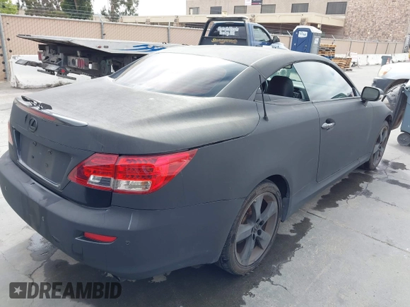 2011 Lexus IS 350 C with VIN JTHFE2C28B2505195, listed as a IAAI auction lot 42598472 with 167,989 mi miles and . Bid and sale history available at DreamBid. Image 4.