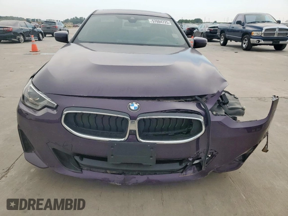 2023 BMW 2 Series 230i with VIN 3MW23CM05P8D73642, listed as a Copart auction lot 57884725 with 5,697 mi miles and Salvage title. Bid and sale history available at DreamBid. Image 5.