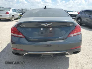 2019 Genesis G70 3.3T Advanced with VIN KMTG34LE1KU021425, listed as a Copart auction lot 72706024 with 56,825 mi miles and Salvage Title. Bid and sale history available at carsss.com. Image 6.
