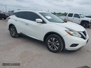 2015 Nissan Murano SL with VIN 5N1AZ2MG3FN200147, listed as a IAAI auction lot 42082639 with 165,407 mi miles. Bid and sale history available at carsss.com. Image 1.
