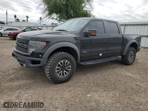 2014 Ford F-150 SVT Raptor with VIN 1FTFW1R60EFA82287, listed as a Copart auction lot 52150635 with 157,556 mi miles and Salvage Title. Bid and sale history available at carsss.com. Image 1.