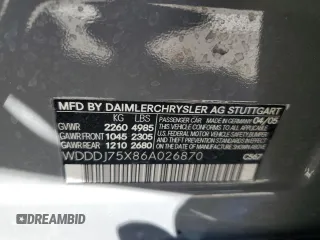 2006 Mercedes-Benz CLS 500 z VIN WDDDJ75X86A026870, wystawiony jako Copart lot #49891485 z przebiegiem 86 604 mil mil oraz Szkoda całkowita • Salvage title. Historia ofert i sprzedaży dostępna na DreamBid. Obrazek 12.