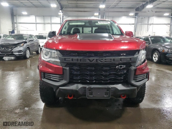 2021 Chevrolet Colorado 4WD ZR2 with VIN 1GCGTEEN7M1111894, listed as a Copart auction lot 85169404 with 56,965 mi miles and Salvage Title. Bid and sale history available at carsss.com. Image 5.