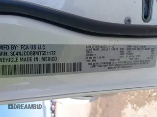 2021 Jeep Compass Trailhawk with VIN 3C4NJDDB0MT551172, listed as a IAAI auction lot 40155947 with 50,794 mi miles and . Bid and sale history available at DreamBid. Image 9.
