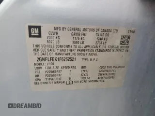 2015 Chevrolet Equinox LT with VIN 2GNFLFEK1F6262521, listed as a Copart auction lot 55793295 with 158,551 mi miles and Clean Title. Bid and sale history available at DreamBid. Image 13.
