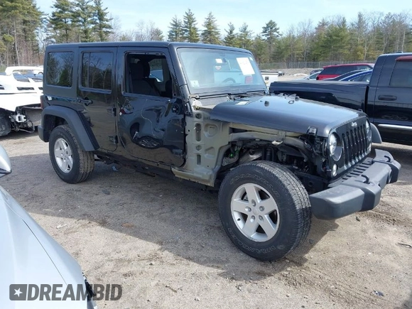 2017 Jeep Wrangler Unlimited Sport with VIN 1C4BJWDG4HL538582, listed as a IAAI auction lot 41921436 with 32,006 mi miles. Bid and sale history available at carsss.com. Image 1.