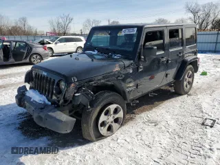 2015 Jeep Wrangler Unlimited Sahara with VIN 1C4BJWEG2FL775132, listed as a Copart auction lot 45735335 with 0 mi miles and Salvage Title. Bid and sale history available at carsss.com. Image 1.