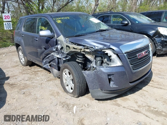 2014 GMC Terrain SLE with VIN 2GKFLVEK2E6200759, listed as a IAAI auction lot 42001008 with 184,080 mi miles. Bid and sale history available at carsss.com. Image 1.