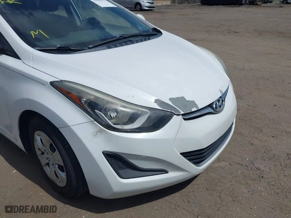 2016 Hyundai Elantra SE with VIN 5NPDH4AE4GH683961, listed as a IAAI auction lot 42048553 with 127,585 mi miles. Bid and sale history available at carsss.com. Image 6.