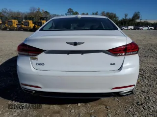 2019 Genesis G80 3.8L with VIN KMHGN4JE8KU295955, listed as a Copart auction lot 80874734 with 48,309 mi miles and Salvage title. Bid and sale history available at DreamBid. Image 6.