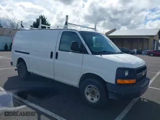 2015 Chevrolet Express Cargo Van with VIN 1GCWGFCG1F1227170, listed as a IAAI auction lot 41788297 with 119,827 mi miles. Bid and sale history available at carsss.com. Image 1.