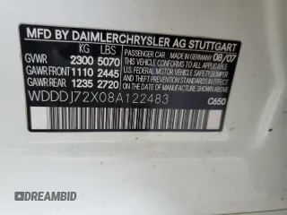 2008 Mercedes-Benz CLS 550 z VIN WDDDJ72X08A122483, wystawiony jako Copart lot #47676375 z przebiegiem 34 818 mil mil oraz Szkoda całkowita • Salvage title. Historia ofert i sprzedaży dostępna na DreamBid. Obrazek 14.