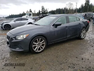 2014 Mazda Mazda6 i Touring with VIN JM1GJ1V61E1134743, listed as a Copart auction lot 47277015 with 108,166 mi miles and Salvage Title. Bid and sale history available at carsss.com. Image 1.