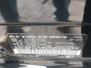 2020 Mitsubishi Outlander Sport ES 2.0 with VIN JA4AP3AU5LU008489, listed as a IAAI auction lot 41957550 with 103,048 mi miles. Bid and sale history available at carsss.com. Image 9.