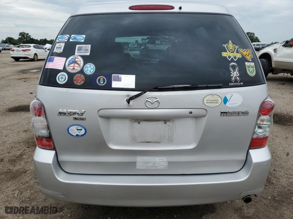 2004 Mazda MPV ES with VIN JM3LW28J240519116, listed as a Copart auction lot 58103714 with 227,151 mi miles and Salvage Title. Bid and sale history available at carsss.com. Image 6.