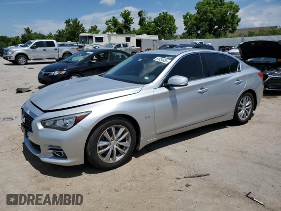 2017 Infiniti Q50 Sport with VIN JN1EV7AP1HM742295, listed as a Copart auction lot 61851655 with 69,227 mi miles and Salvage title. Bid and sale history available at DreamBid. Image 1.