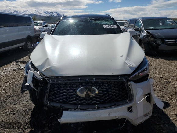 2022 Infiniti QX50 AUTOGRAPH with VIN 3PCAJ5DBXNF109603, listed as a Copart auction lot 53852894 with 43,803 mi miles and Salvage Title. Bid and sale history available at carsss.com. Image 5.