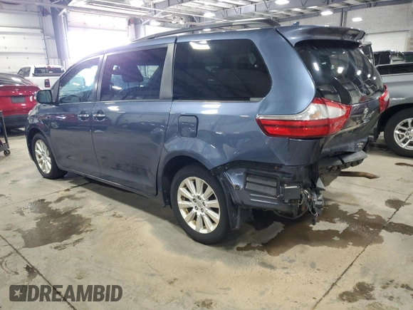 2015 Toyota Sienna Ltd with VIN 5TDDK3DC1FS096695, listed as a Copart auction lot 48049965 with 123,500 mi miles and Salvage Title. Bid and sale history available at carsss.com. Image 2.