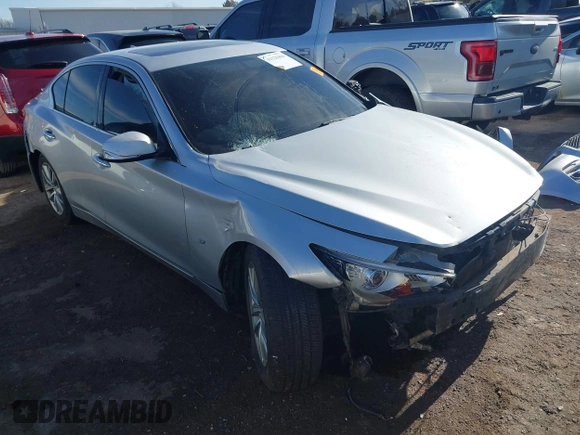 2014 Infiniti Q50 Premium with VIN JN1BV7APXEM681950, listed as a IAAI auction lot 41120466 with 131,211 mi miles and . Bid and sale history available at carsss.com. Image 1.