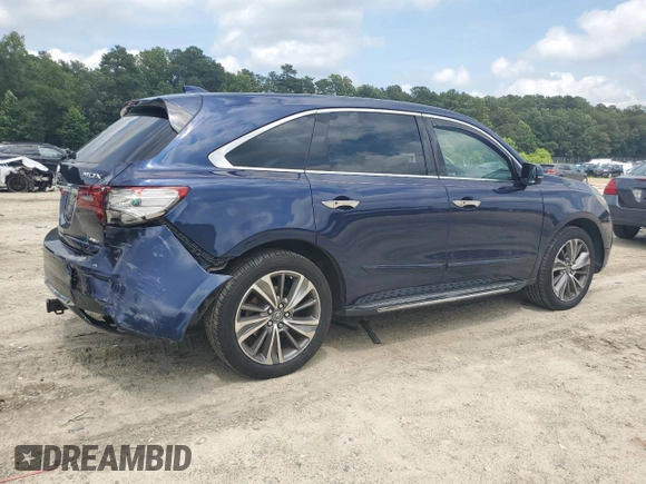 2017 Acura MDX Technology with VIN 5FRYD4H52HB021510, listed as a Copart auction lot 64566505 with 74,695 mi miles and Salvage title. Bid and sale history available at DreamBid. Image 3.
