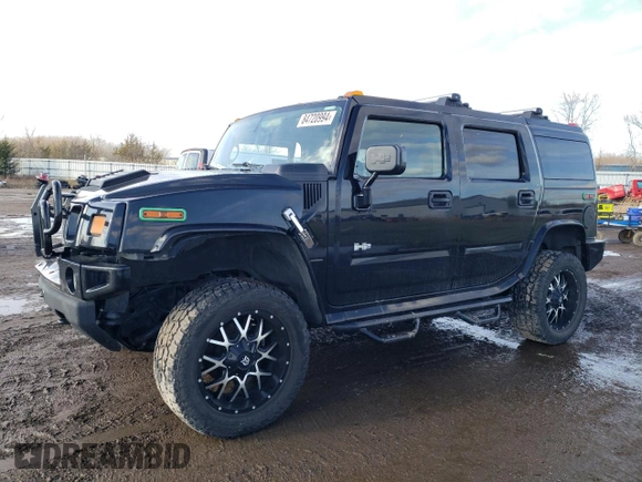 2005 Hummer H2 SUV with VIN 5GRGN23U35H111403, listed as a Copart auction lot 84720994 with 142,159 mi miles and Salvage Title. Bid and sale history available at carsss.com. Image 1.