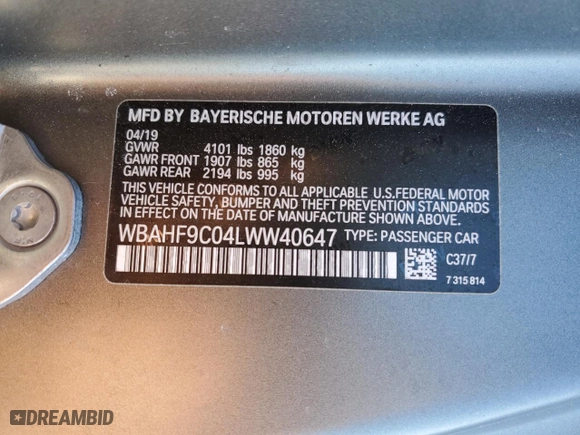 2020 BMW Z4 sDriveM40i with VIN WBAHF9C04LWW40647, listed as a Copart auction lot 80900534 with 0 mi miles and Salvage Title. Bid and sale history available at carsss.com. Image 12.